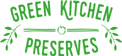 the green kitchen preserves logo on a transparent background